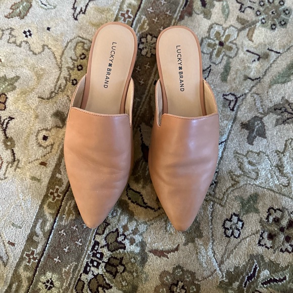Lucky Brand Women’s Brynnuh Mule Slip-On Brown Leather Cognac Color Size 9.5 - Picture 6 of 12